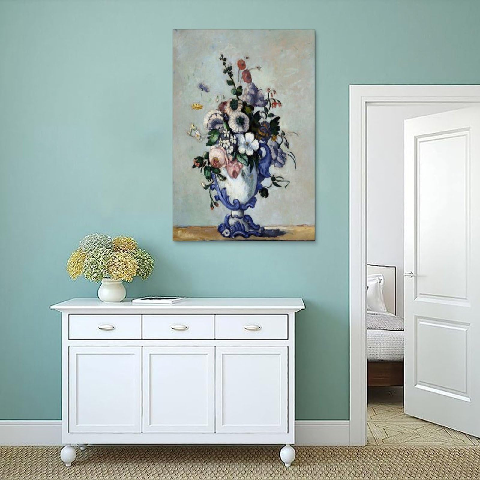 Amazon.co.jp: ポール・セザンヌ 1876年作「ロココ花瓶の花