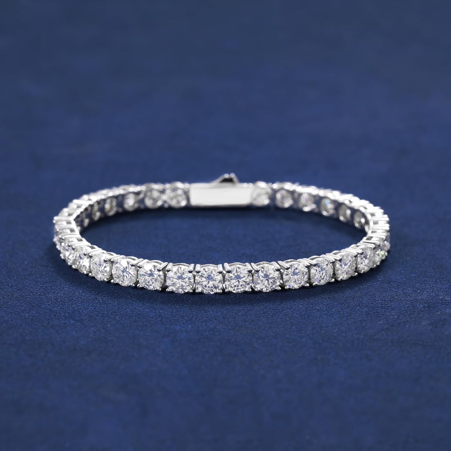 Lulu Mel 18K Gold Plated Tennis Bracelet for Women Men, 3/4/5mm Iced Out 5A Cubic Zirconia Classic Tennis Chain Bracelets 7 Inches 8 Inches, Diamond Tennis Bracelet Lady Fashion Jewelry - Image 7