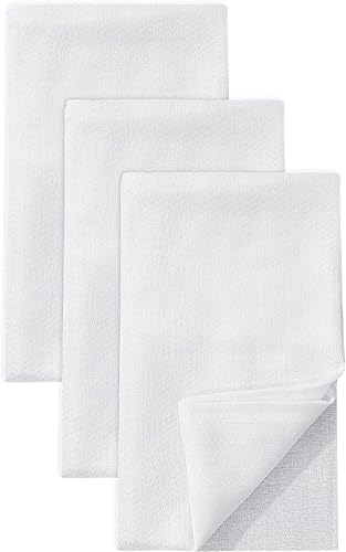 Miniatura 4 de RUVANTI Paquete de 24 pañales de tela plegada plana para bebés, pañales reutilizables 100% algodón extra grandes de 24 x 24 pulgadas, paños para