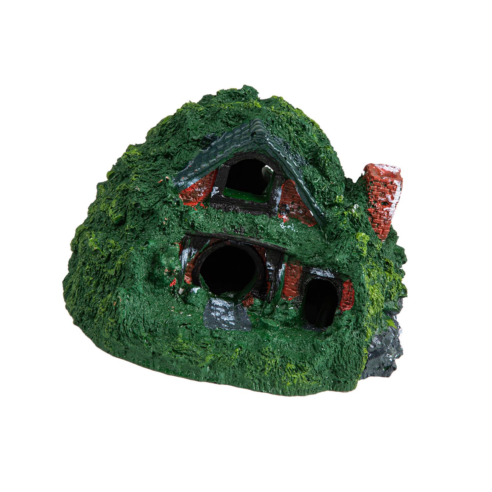 Aquarium Ornament Pet Cave House, Hollow Resin Habitat Shelter for Fish Aquariums, Small Pets and Turtles Decor Vivarium Shelter Terrarium Ornament Aquarium Cave Small Pet Supplies Turtle Habitat Fish