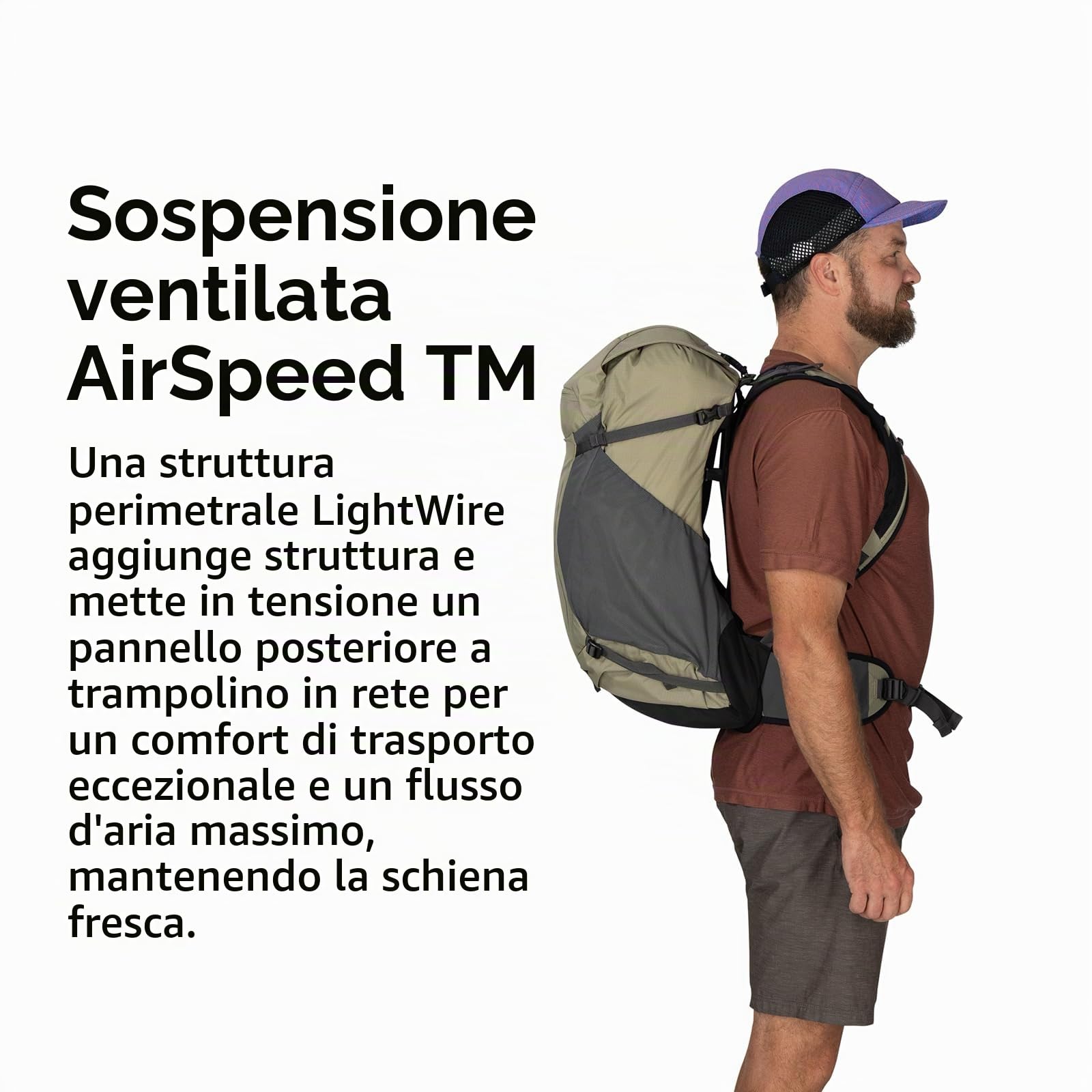 Osprey Hikelite Zaino da escursionismo unisex, 32L, Tungsten-Yellow