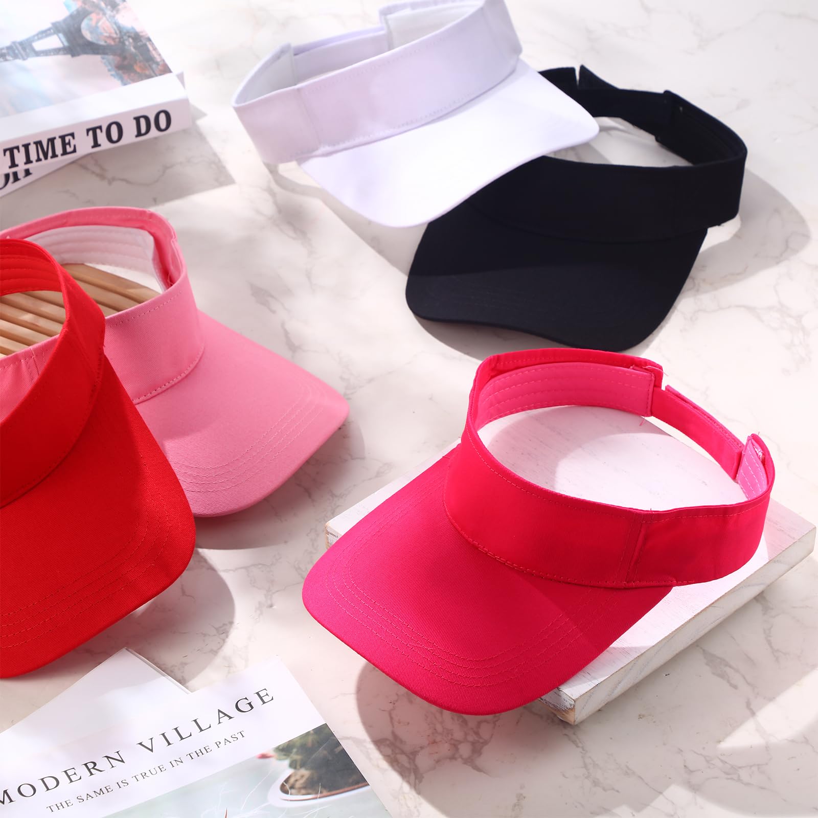 Syhood 15 Pieces Sun Visor Hats Sport Wear Athletic Sun Visor Caps Adjustable Sun Protection for Women Men