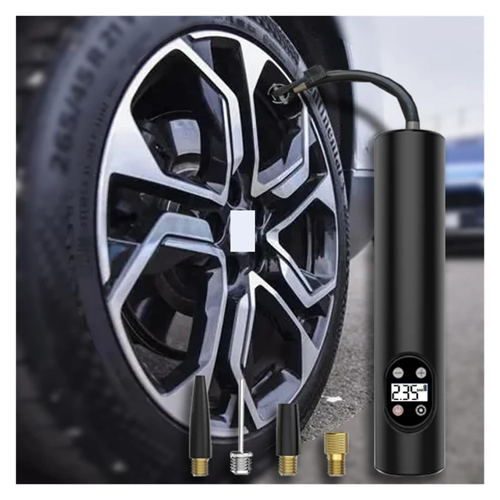 12V Przenośna Pompka Do Opon Bezprzewodowa Cyfrowa Ręczna Pompa Samochodowa Elektryczna Sprężarka Powietrza Do Samochodowych Piłek Motocyklowych Rapid Inflator(M06L-No Battery)