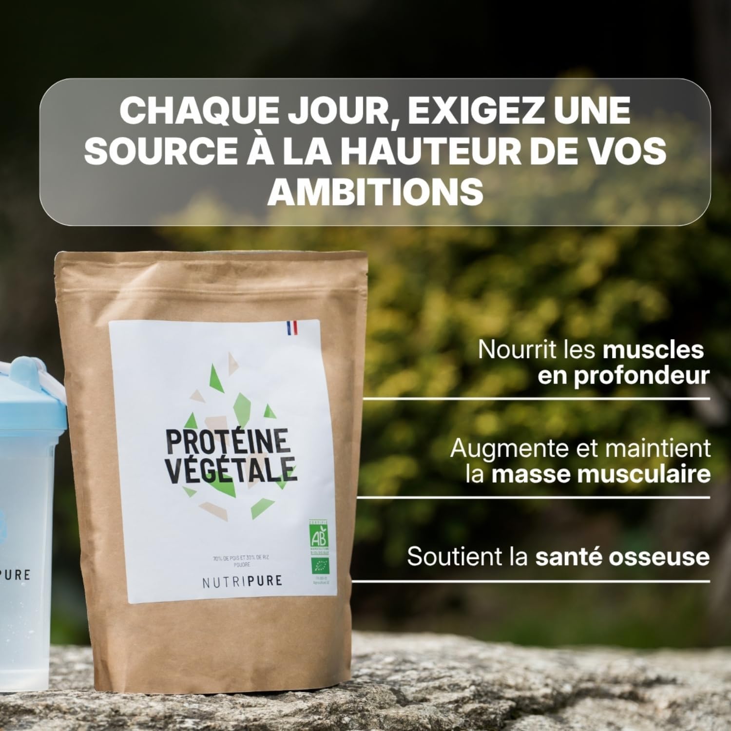 Proteine vegetale bio Nutripure pois riz 750g