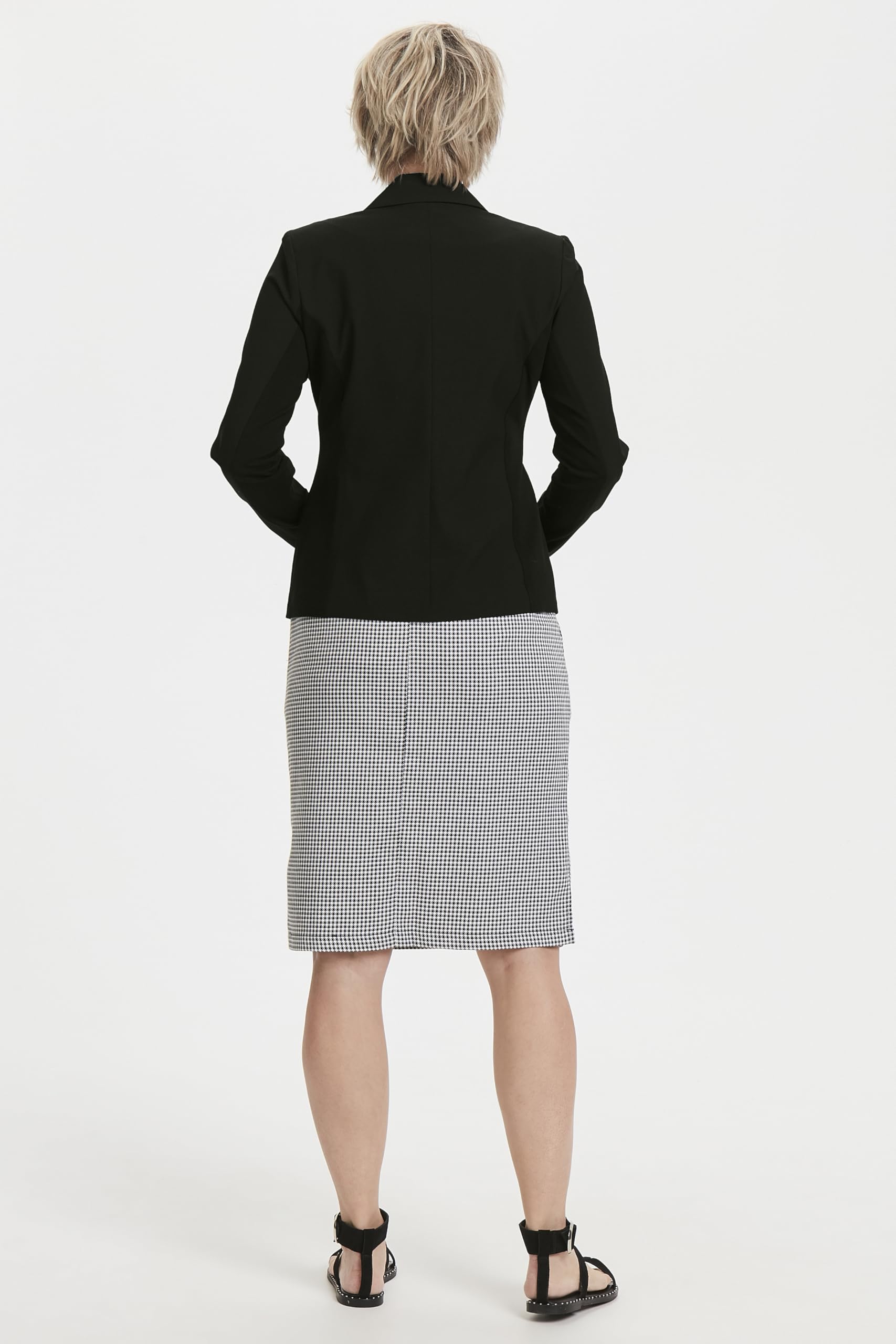KAFFE Damen Women's Blazer Single Breasted Notch Lapel Slim Fit Hip Length Blazer