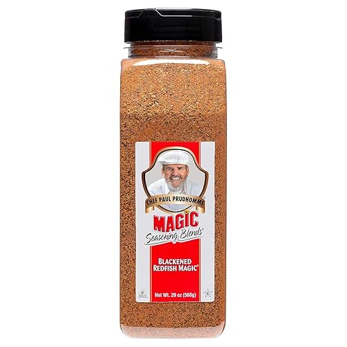 Chef Paul Blackened Redfish Magic Seasoning Blends | Especias y condimentos estilo cajún | Sin gluten, sin MSG, sabor audaz | Perfecto para asar a
