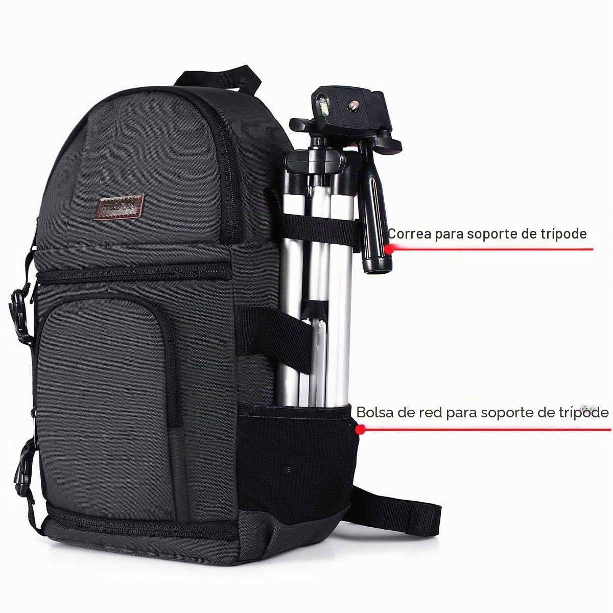 MOSISO Camera Bandolera, DSLR/SLR/Mirrorless Cámara Funda Shockproof Fotografía Cámara Mochila con Soporte Trípode&Insertos Modulares Extraíbles Compatible con Canon/Nikon/Sony/Fuji,Gris Espacial