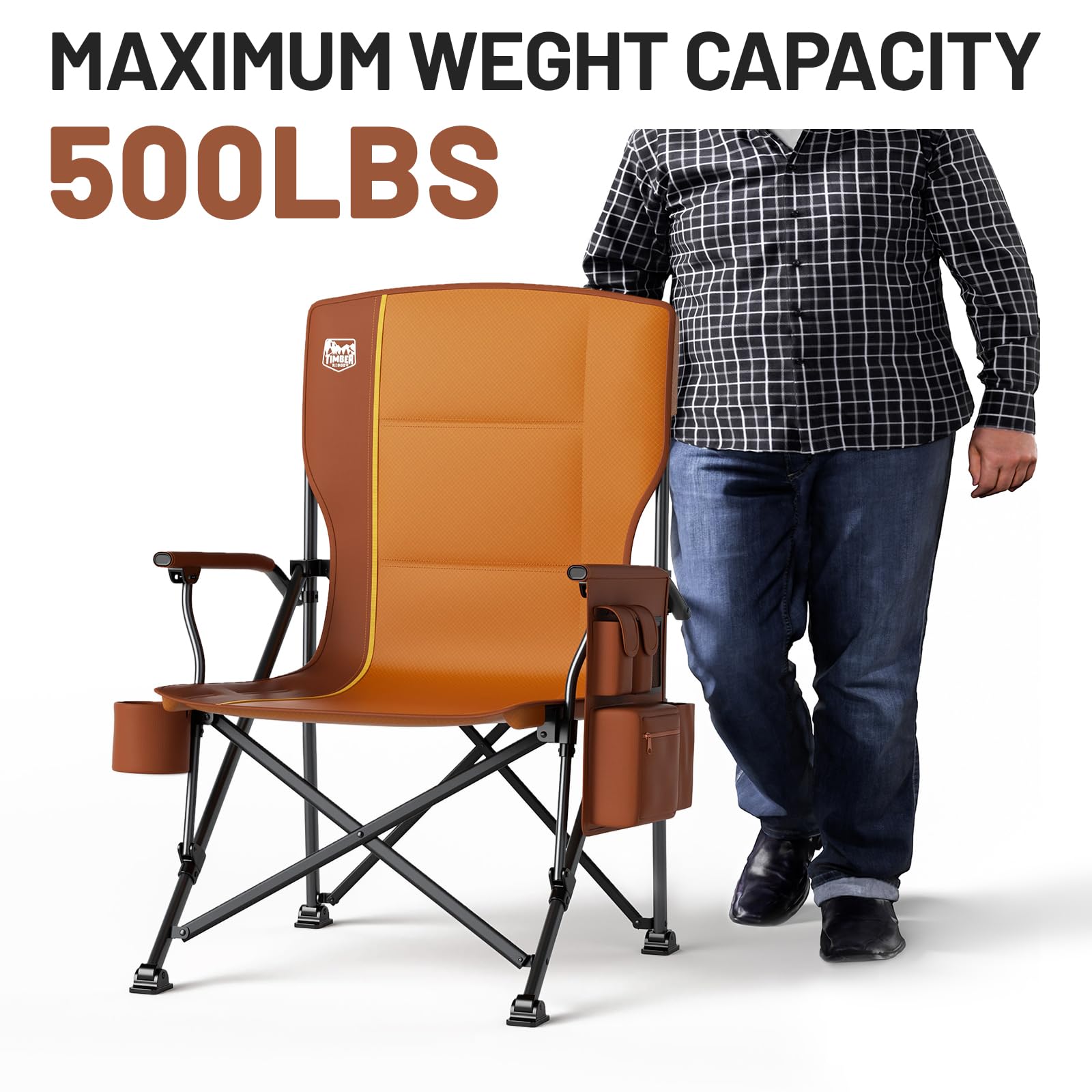 Amazon.com: TIMBER RIDGE Oversized Folding Camping Chair High Back