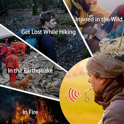 Miniatura 5 de NedFoss 2" Loud Bear Bell with Whistle for Hiking, 3 in 1 Hiking Gear Solid Brass Bear Bells with Silencer, Emergency Whistle and Carabiner for