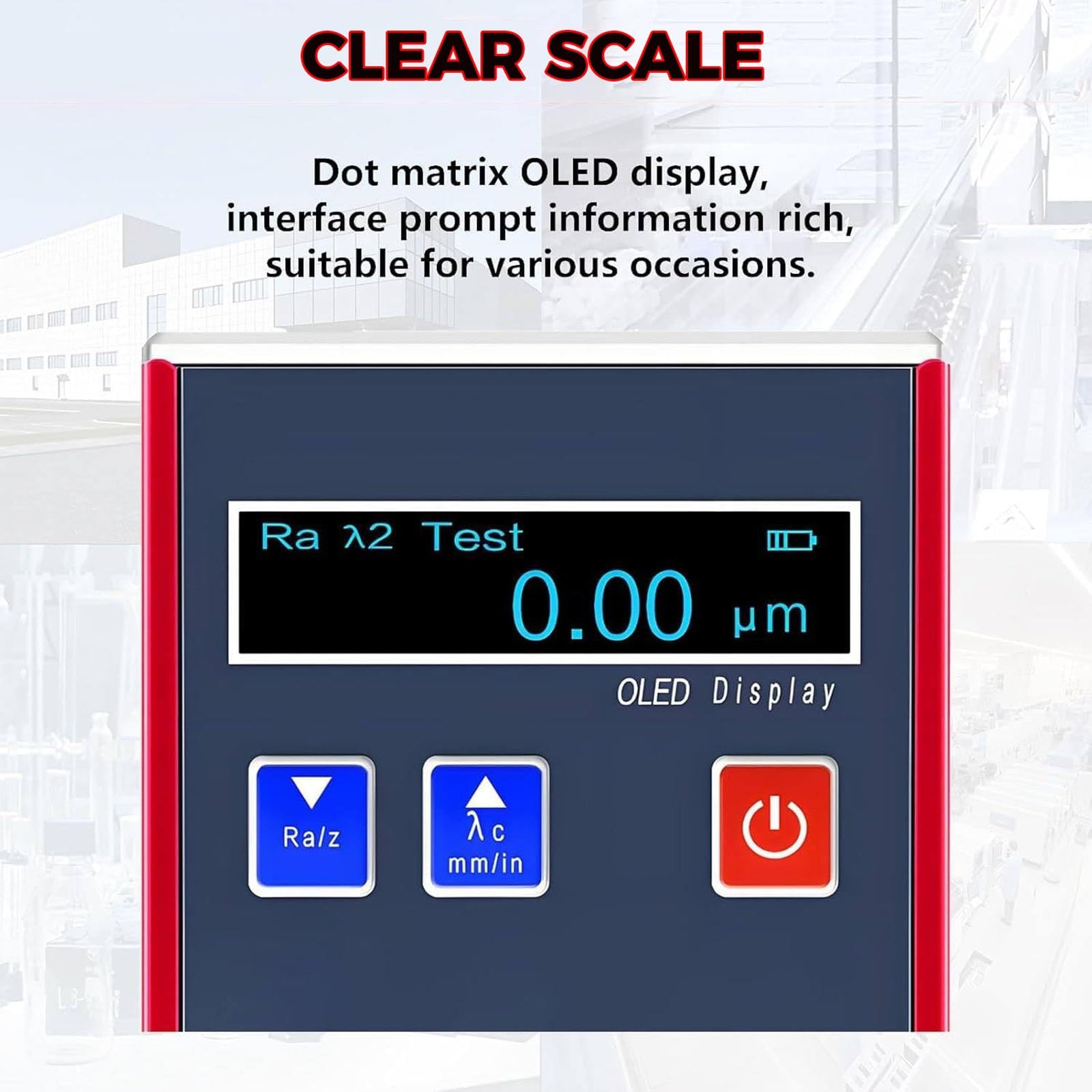 Medidor de rugosidad superficial portátil de alta precisión de 0,01 μm, medidor digital Ra/rq de 0,05 a 15,0 μm y Rz/rt de 0,1 a 50,0 μm para mecanizado industrial.