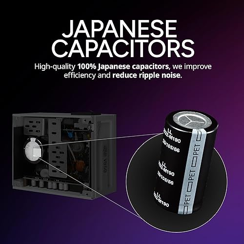 Vista 22 de Cooler Master Fuente de alimentación modular V850 SFX Gold ITX SFF, 850W 80Plus Gold, ATX 3.1 90° PCIe 5.1, diseñado listo para Nvidia RTX 5080