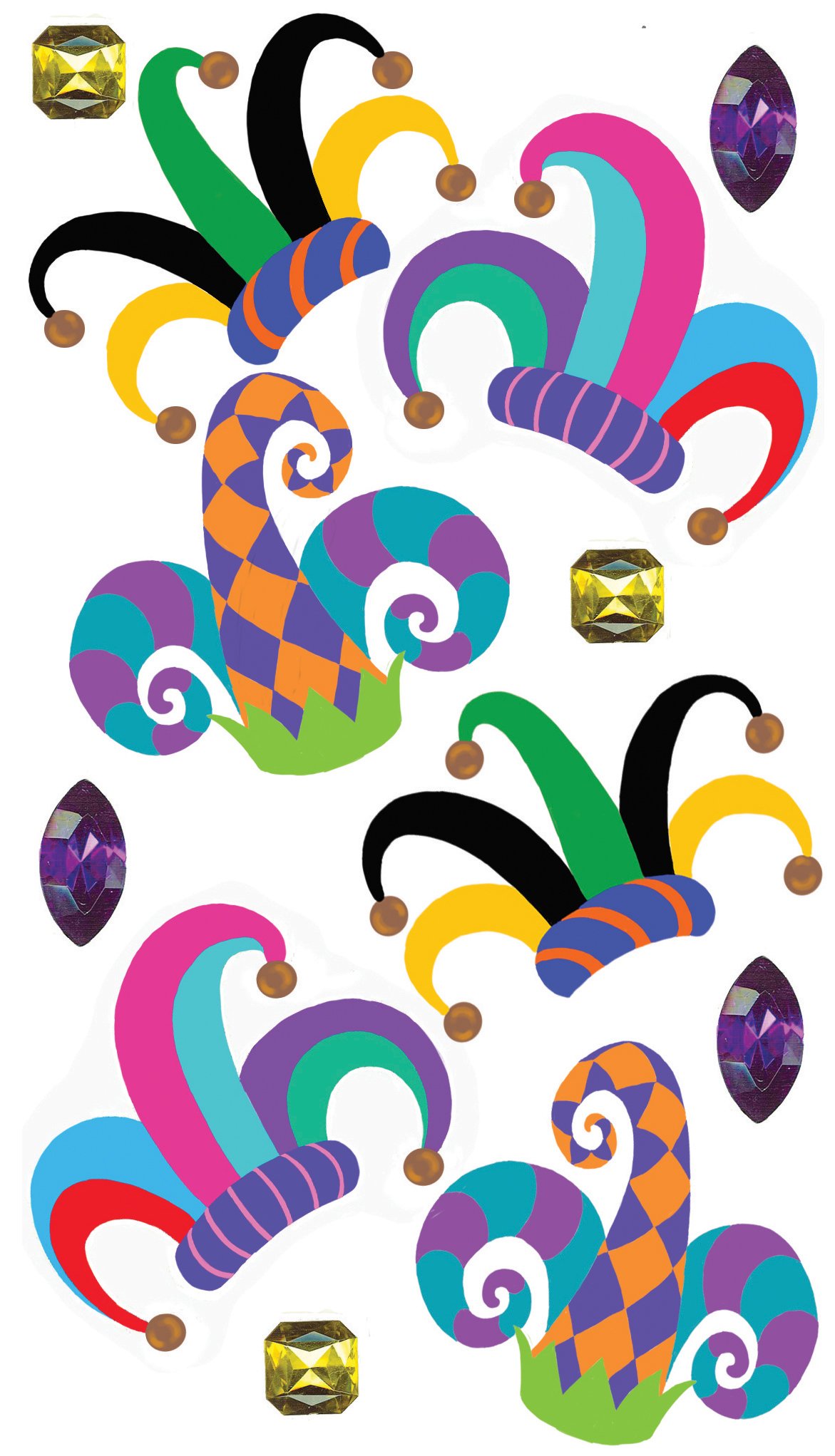 EK SuccessEKSuccessBrands Jolee's Boutique Decorative Stickers, Jester Hats Dress Ups