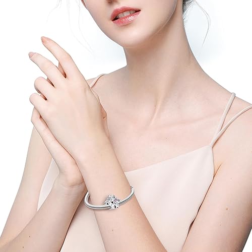 Miniatura 5 de HuooNew Abalorios colgantes de plata de ley 925, para mujeres y niñas