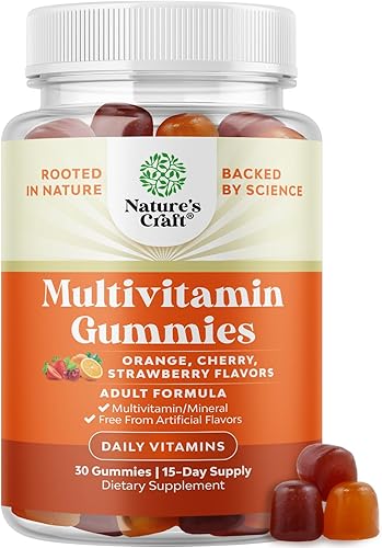 Gomitas multivitamínicas diarias potentes para adultos - Mezcla de bienestar de vitamina D A C E B12 zinc y biotina - Gomitas de vitaminas para