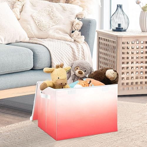 Miniatura 40 de GAIGEO Pink Blue Gradient Fabric Bins, Large Capacity Stackable Storage, Closet Organizers and Storage