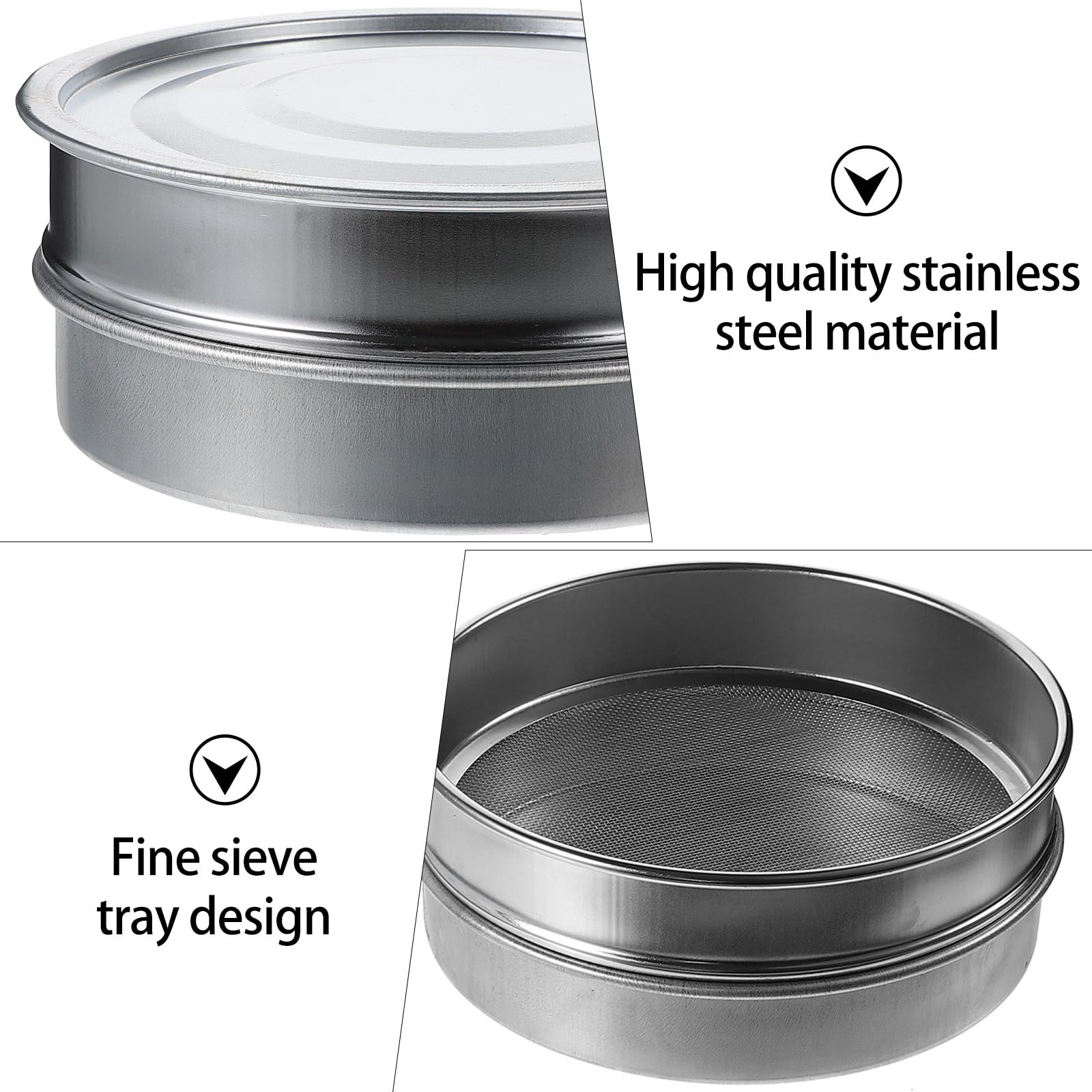 SHINEOFI Keimschale 20cm Standard aus Edelstahl, 3 Stück, Silber | Eisendraht, Zinkanteil, für Pflanzenanzucht zu Hause und Garten, Kochbar, Drainage