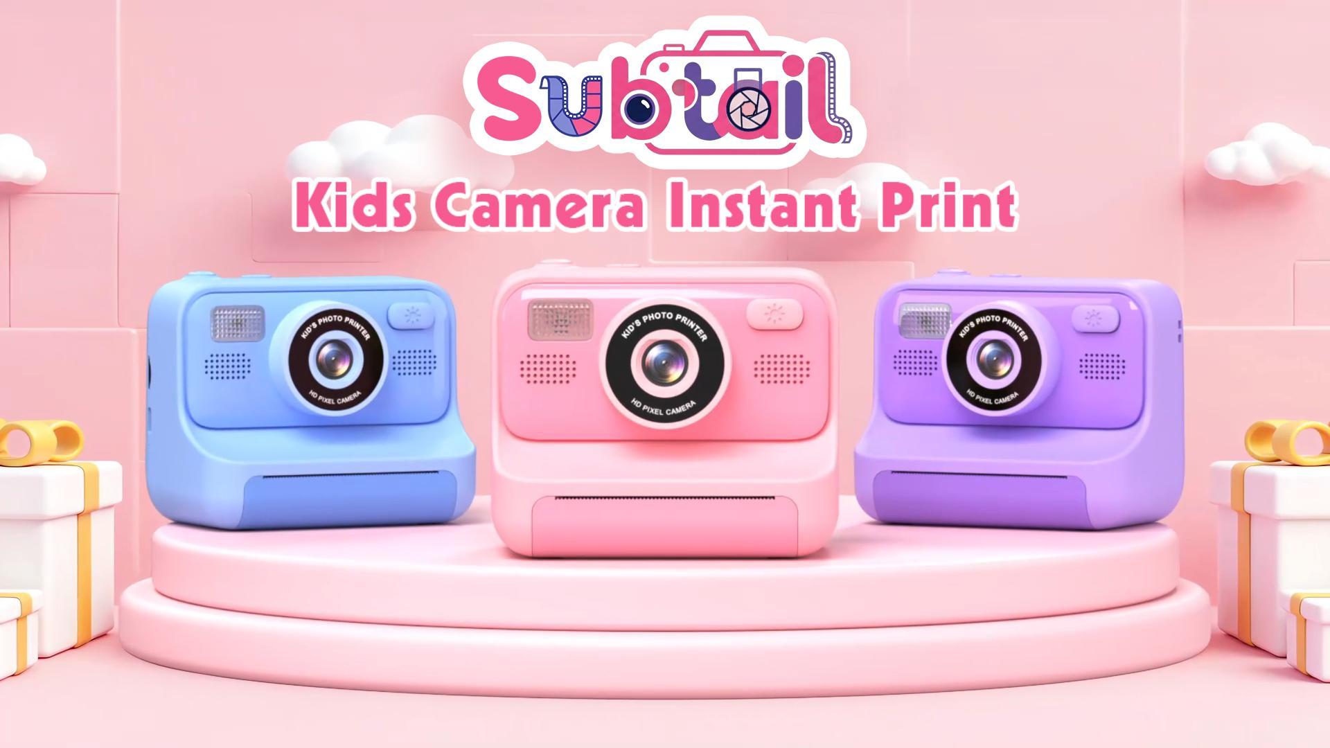 Cámara Instantánea Infantil Sin Tinta 2.4″ 1080P Con Papel Y 32GB – Regalo Para Niñas Y Niños De 3 A 12 Años