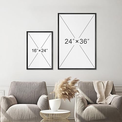 Miniatura 6 de Ashbrook Lienzo enmarcado para pared, juego de arte de anillos de árbol de madera marrón, ilustraciones con formas abstractas, arte moderno,