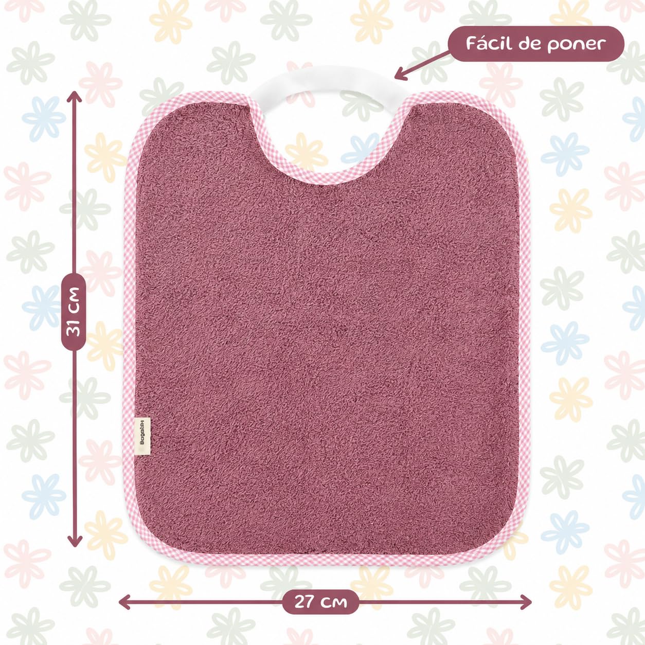 Baberos bebe impermeables |Packs - Baberos goma elastica guarderia | 6 meses hasta 4 años| Fáciles de Poner y Quitar De Rizo y Tela Impermeable, Ideal para la Guarderia