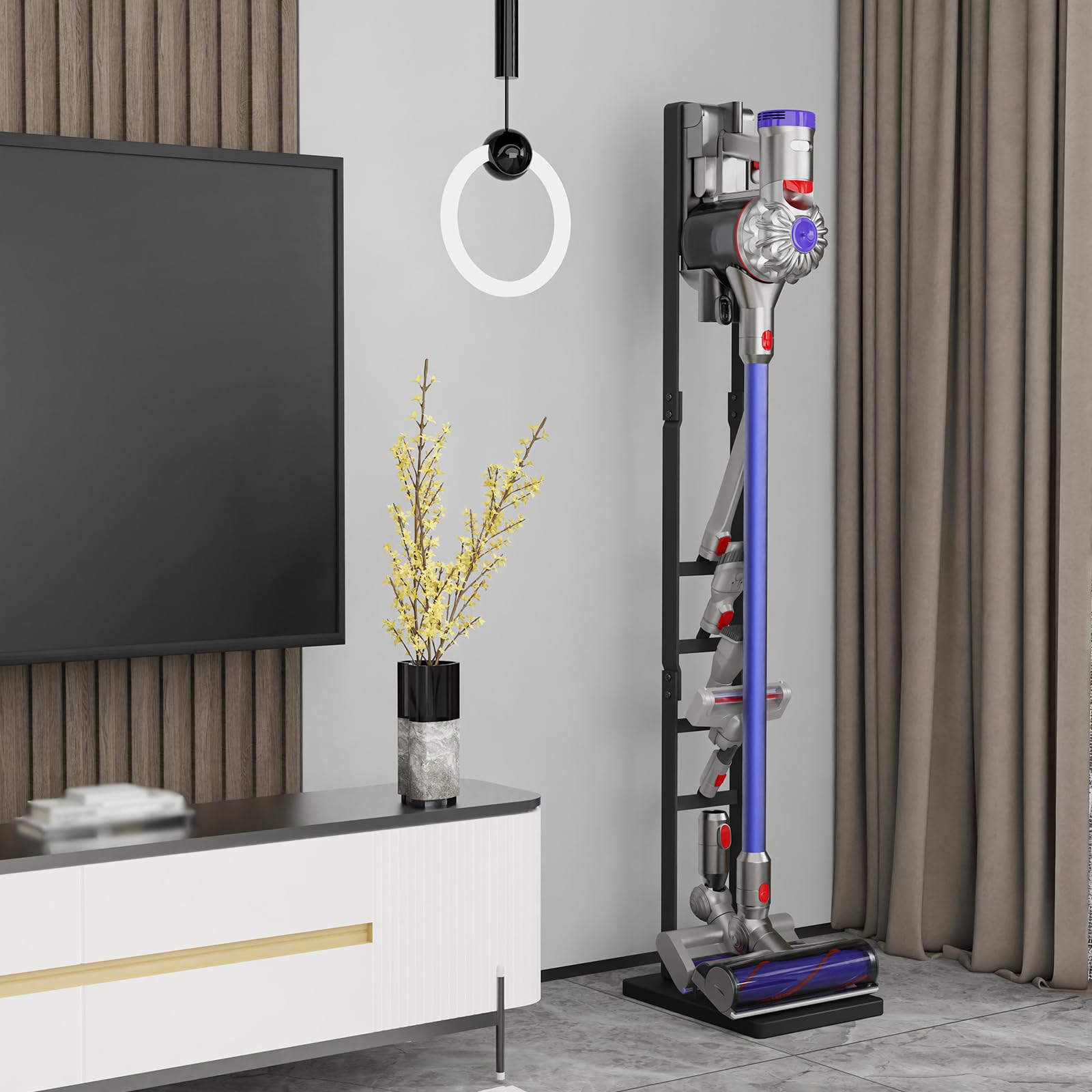 OUTBROS Staubsauger Ständer, Kompatibel für Dyson, Schwarz