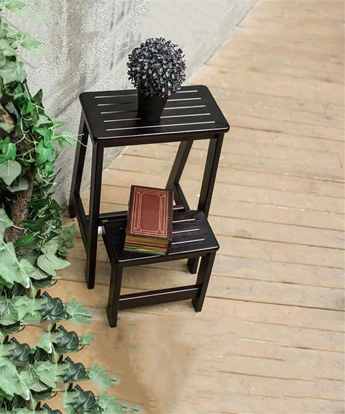 Échelle de meuble en bois massif marron de qualité supérieure pour intérieur