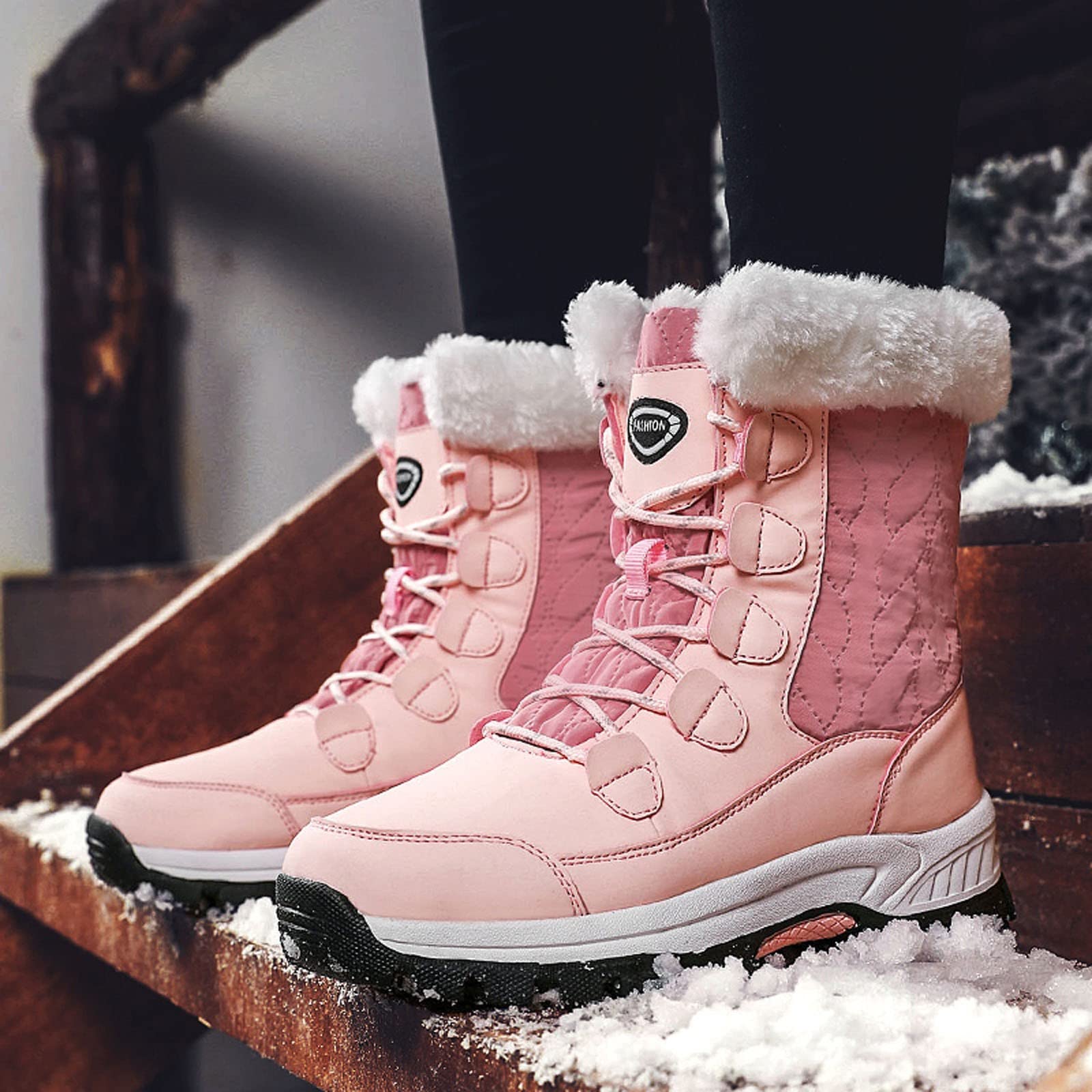 Stivali da Neve Donna con Zip Laterale Morbidi Invernali | Zip Laterale Pratica, Materiale Morbido, Stile Casual per Neve, Città e Tempo Libero