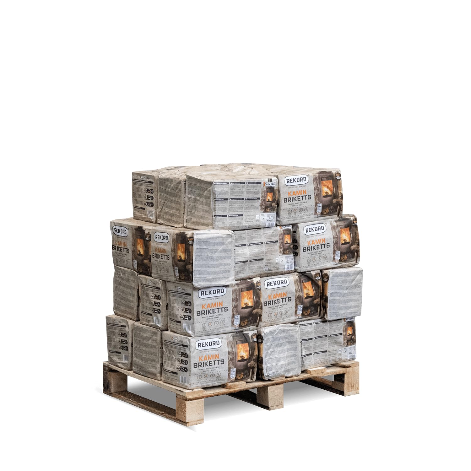PALIGO Carbone Braunk Briketts Carbone Heiz Brikett Camino forno Rekord fasci 10 kg x 30 scatole 300 kg/1 Palette HEIZFUXX®