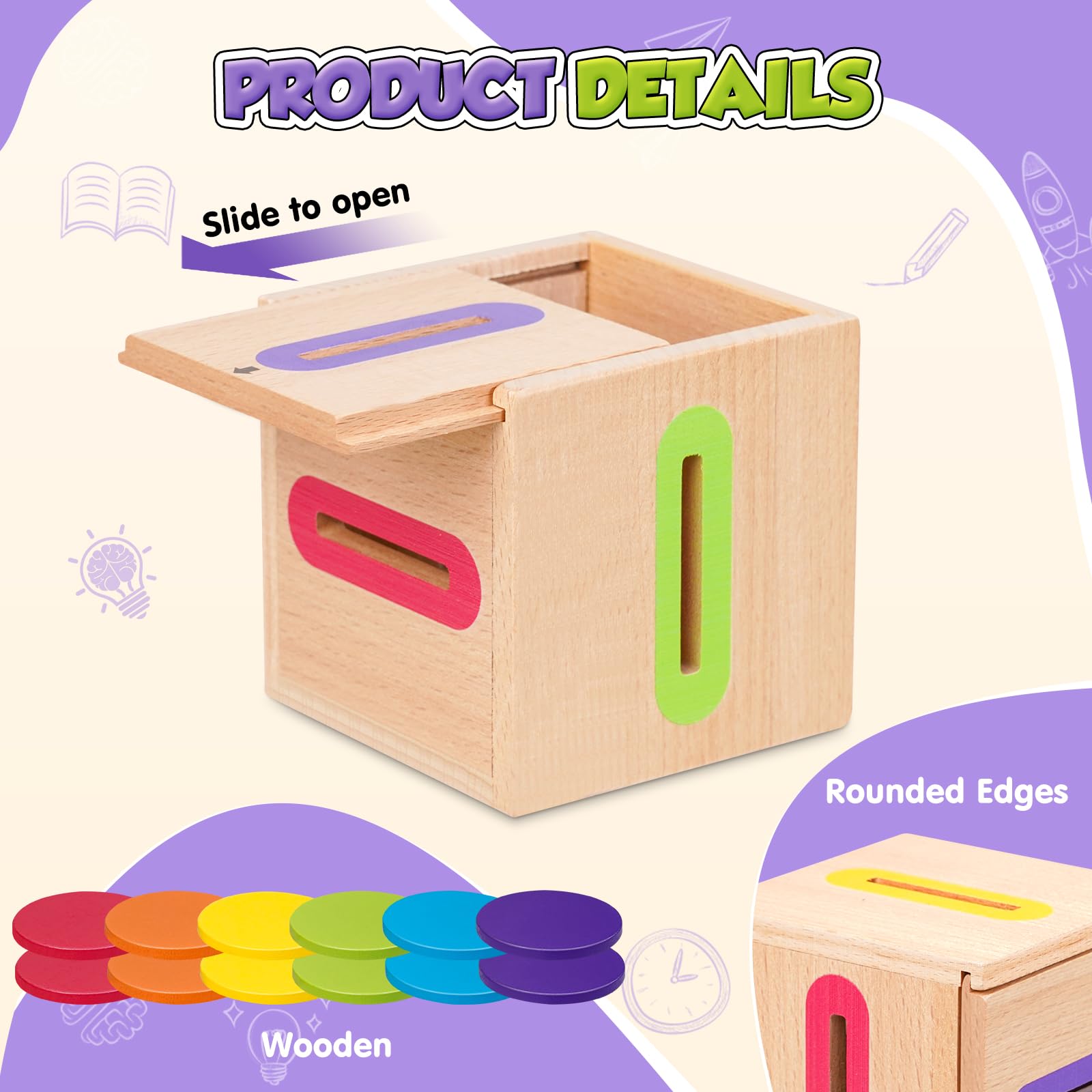 Juguetes Montessori 1 2 3 Años, Juguetes Niños 1-3 Años Juegos Educativos Niños 2 1 3 Años Juguetes Sensoriales Regalo Niño 1+ Años Juguetes de Madera para Actividades y Desarrollo
