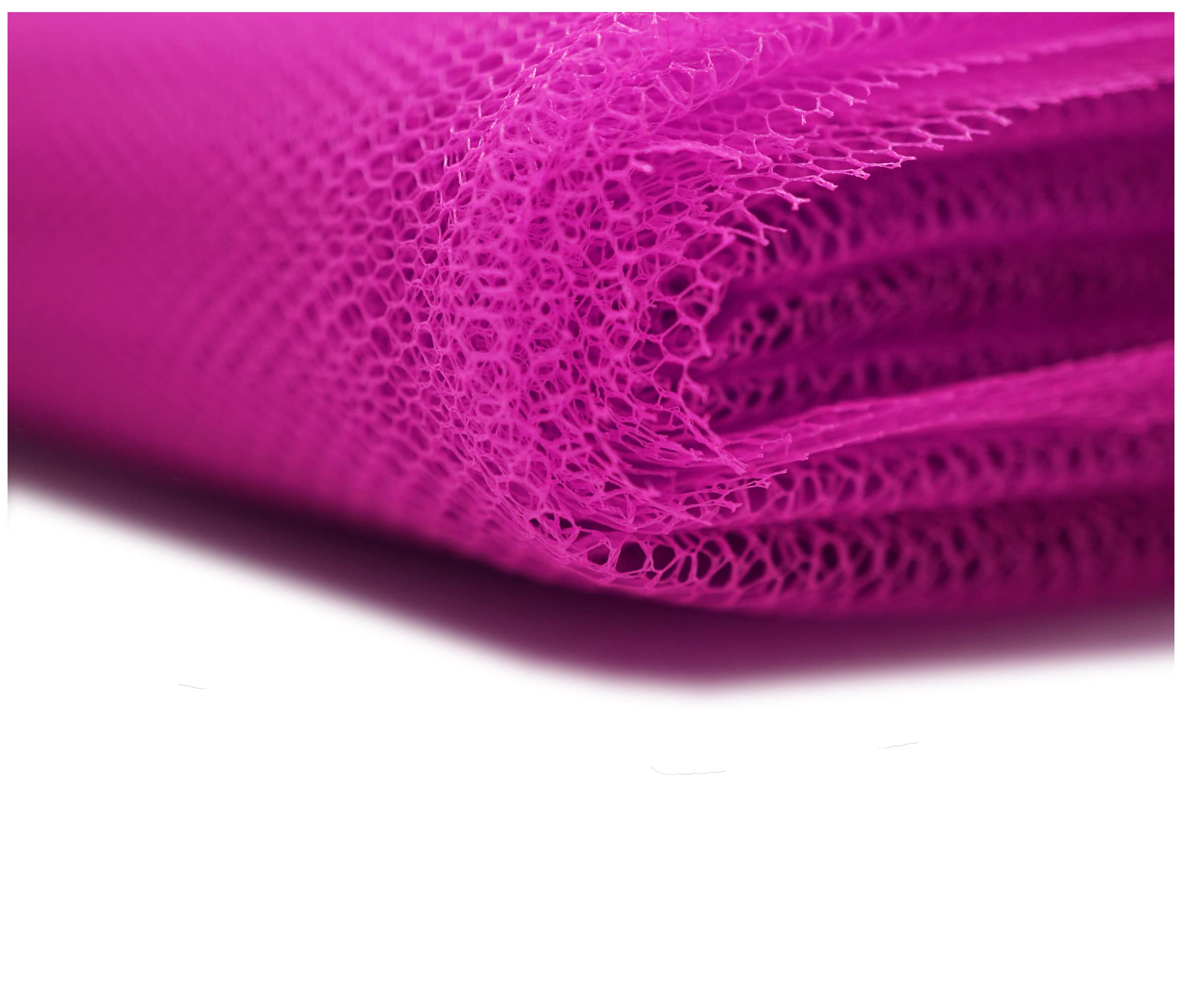 Sheer Dress Net Mesh Fabric Tutu Tulle Mesh Dancewear Stiff Flare Free Nylon Wedding Bridal Veil Material 150cm Wide (200 x 150cm / 79" x 60", Flo Pink)