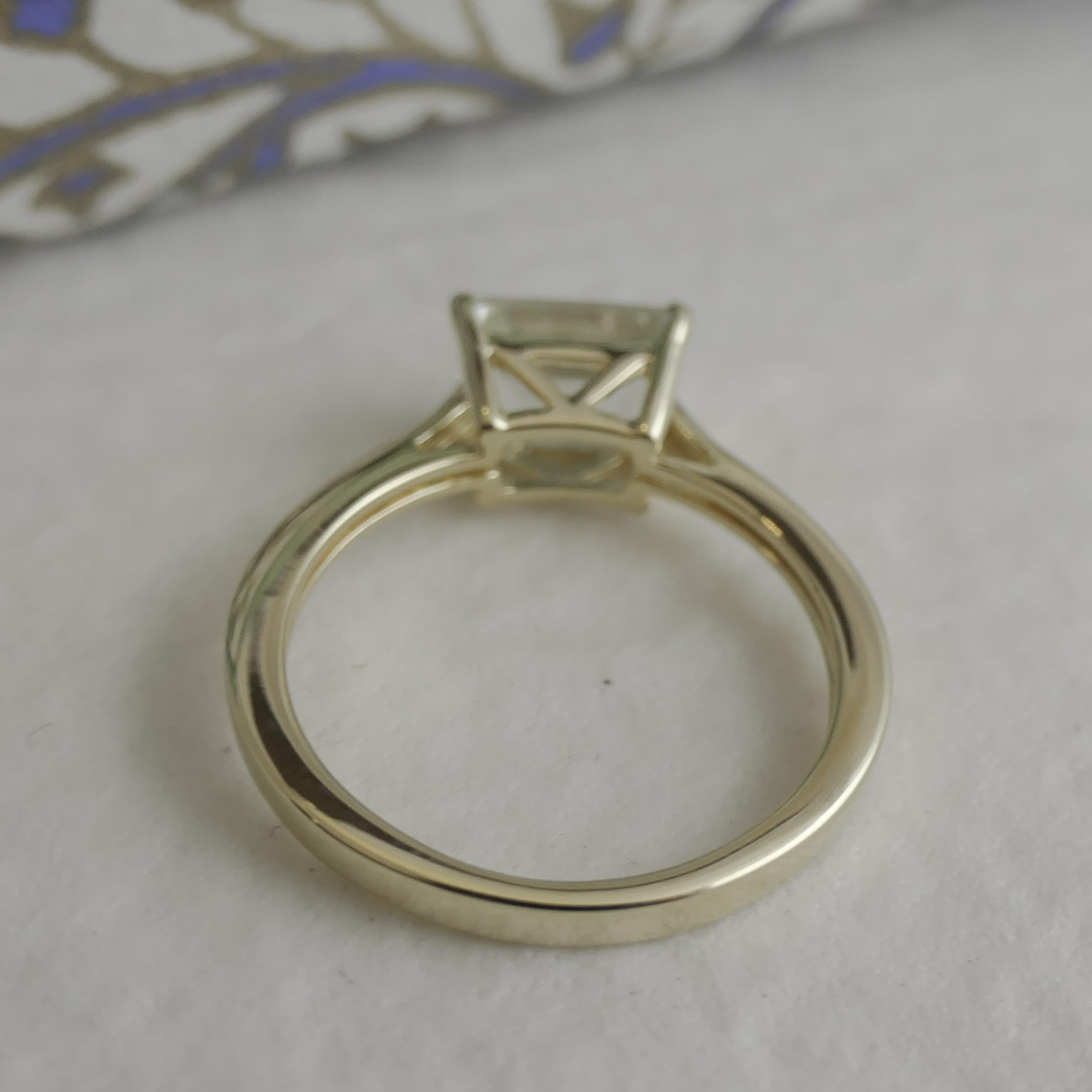 Grüner Amethyst vergoldet Sterling Silber Ring