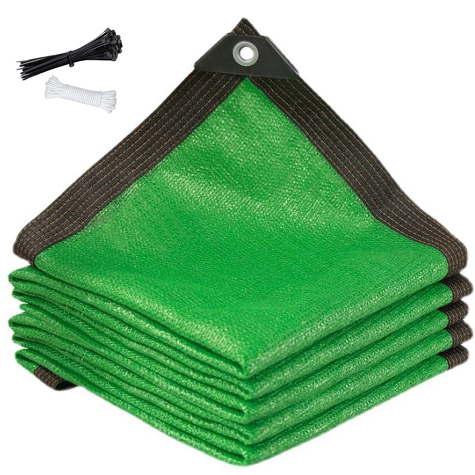 Verde Malla de Sombreo Jardín, Red de Sombra Exterior HDPE Transpirable, Protección UV y Resistente al Viento para Invernadero Plantas Pergola(Green,8x10m)