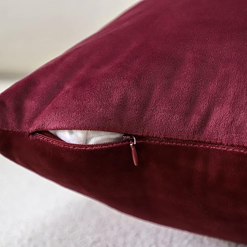 Miniatura 3 de Artscope Fundas de almohada cuadradas de terciopelo de lujo súper suaves, decorativas, fundas de cojín para sofá, sillón, dormitorio, decoración de