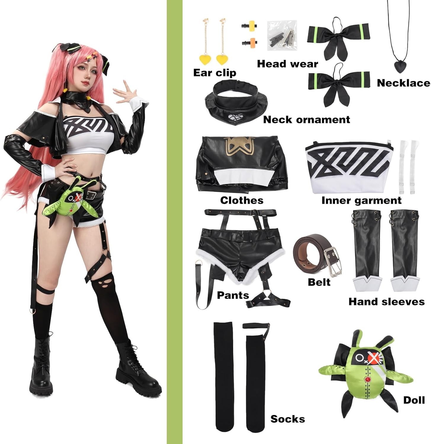 Size XL...DAZCOS Anime Cosplay Costume for Women Anime Game Full Set Outfit for Halloween