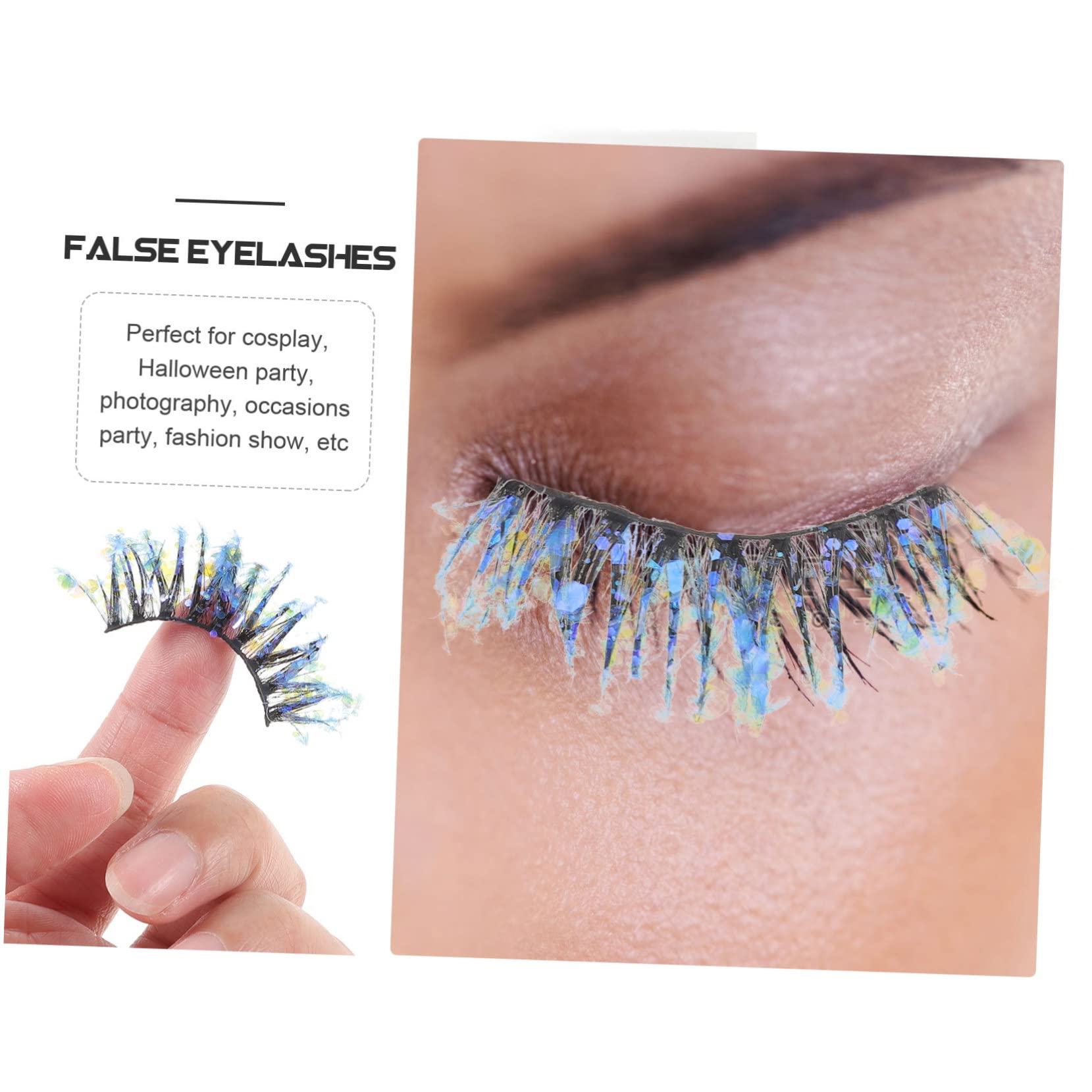 Healeved Lot De 5 Faux À Paillettes Pour Maquillage 4 Paires X 5