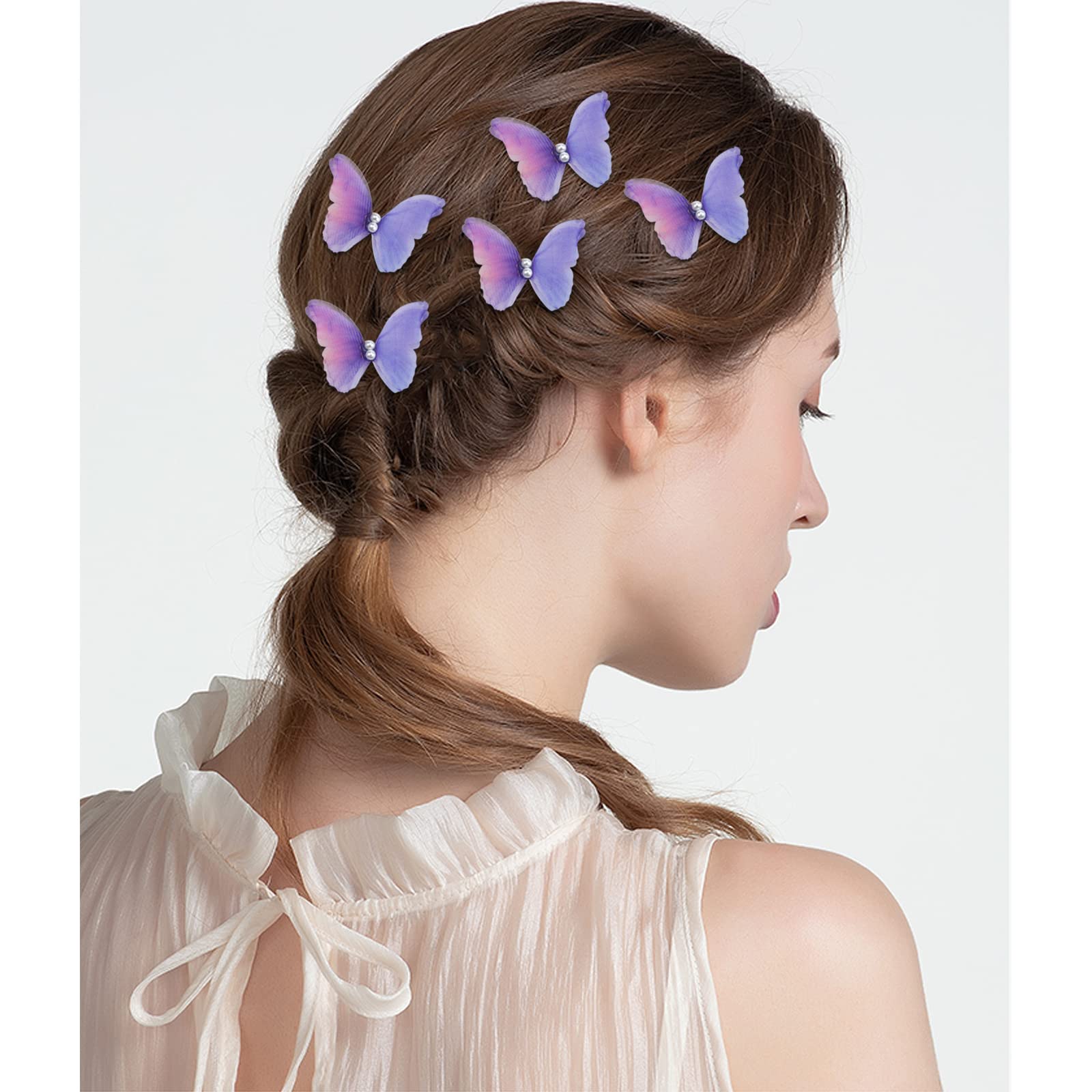 4 pezzi/set forcine carine fermagli per capelli farfalla colorata per accessori per capelli bambina dolce ornamento per capelli per bambini stampa forcina  1501