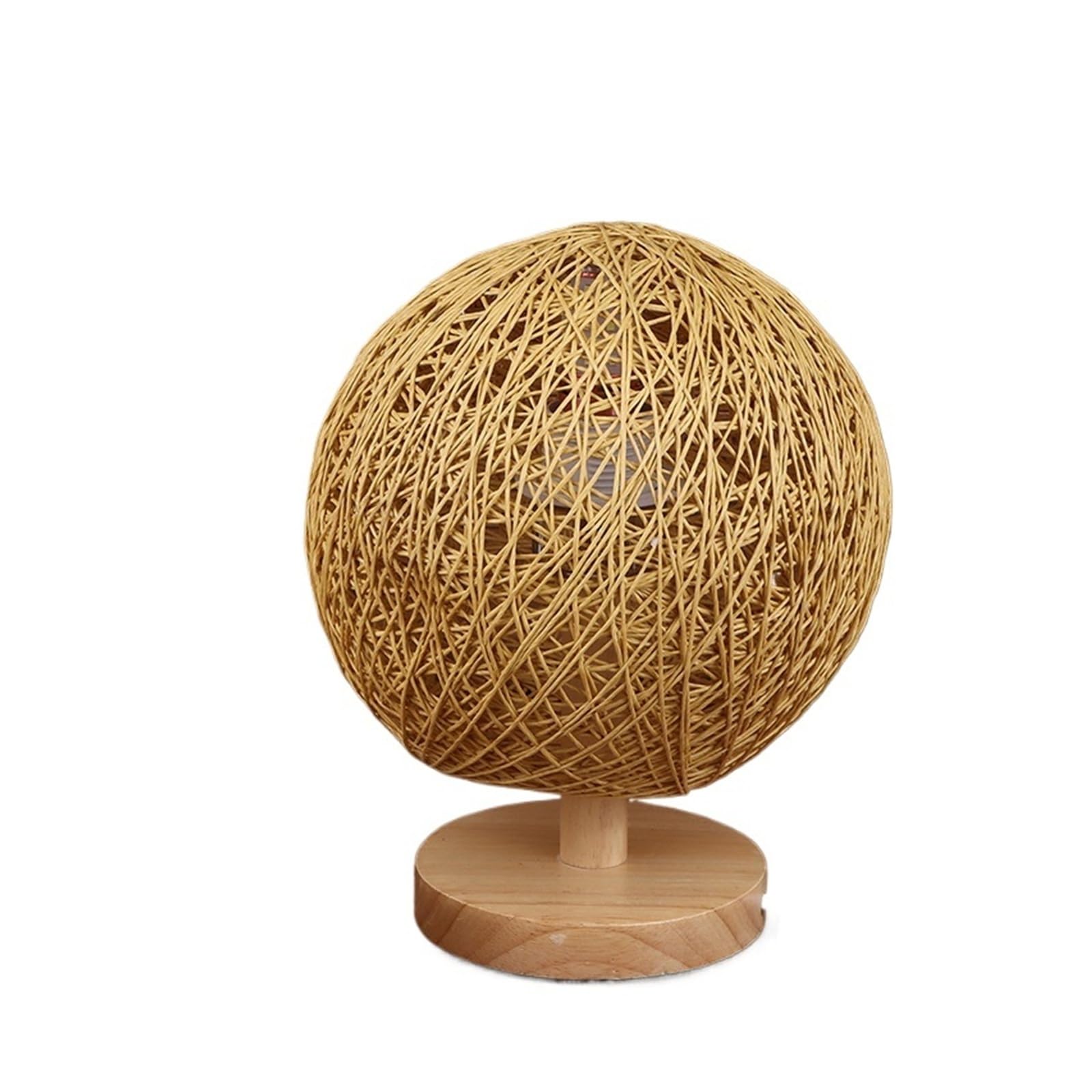 Luxemetals A3 Hand-Woven Rattan Vine Ball Pendant Lampshade - 20Cm Round Bamboo Light Shade(A3)