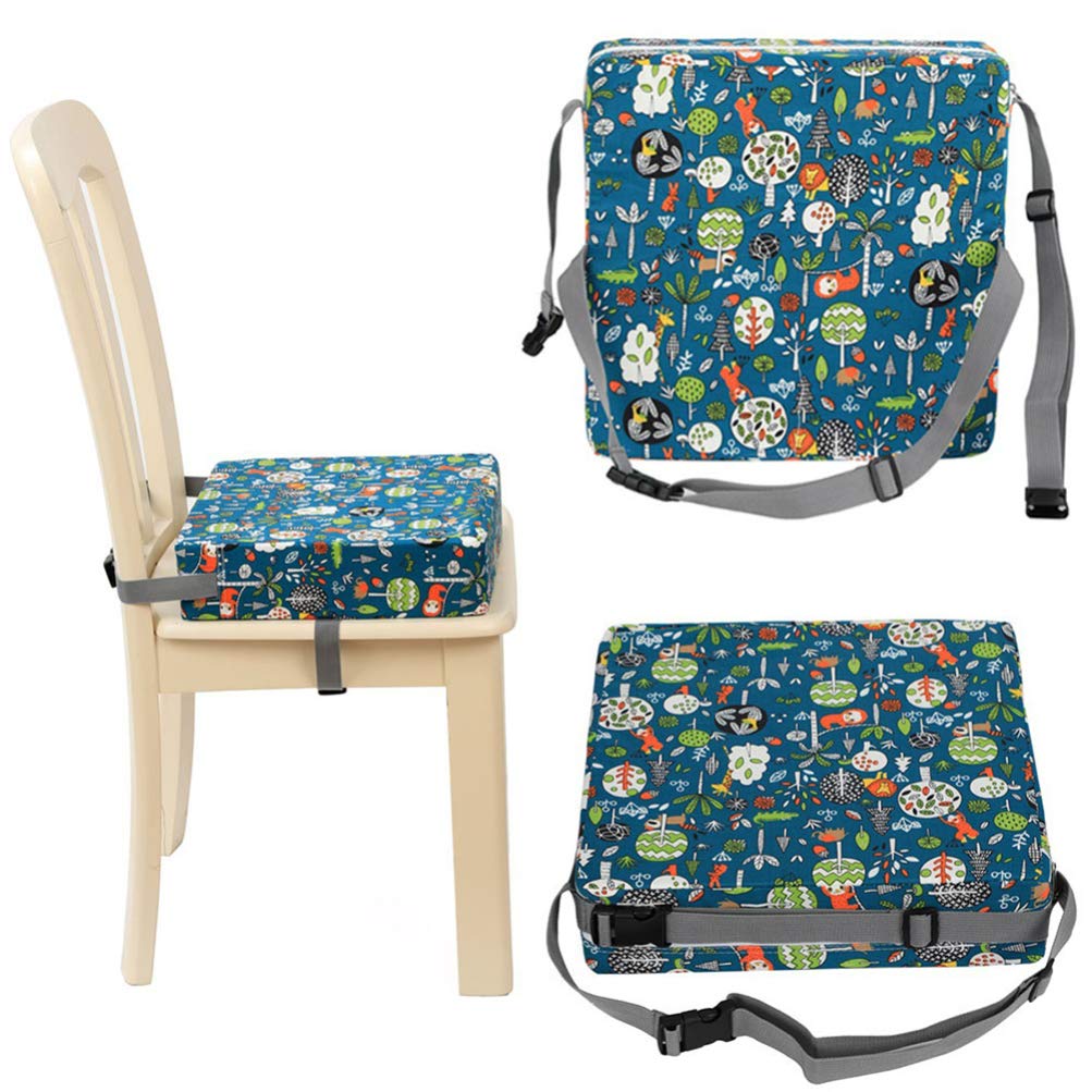 Tomaibaby Silla de Comedor Cojín Elevador Cojín de Asiento Elevador Portátil Bebé Niño Niños Infantil Portátil Desmontable Trona Cojín Verde