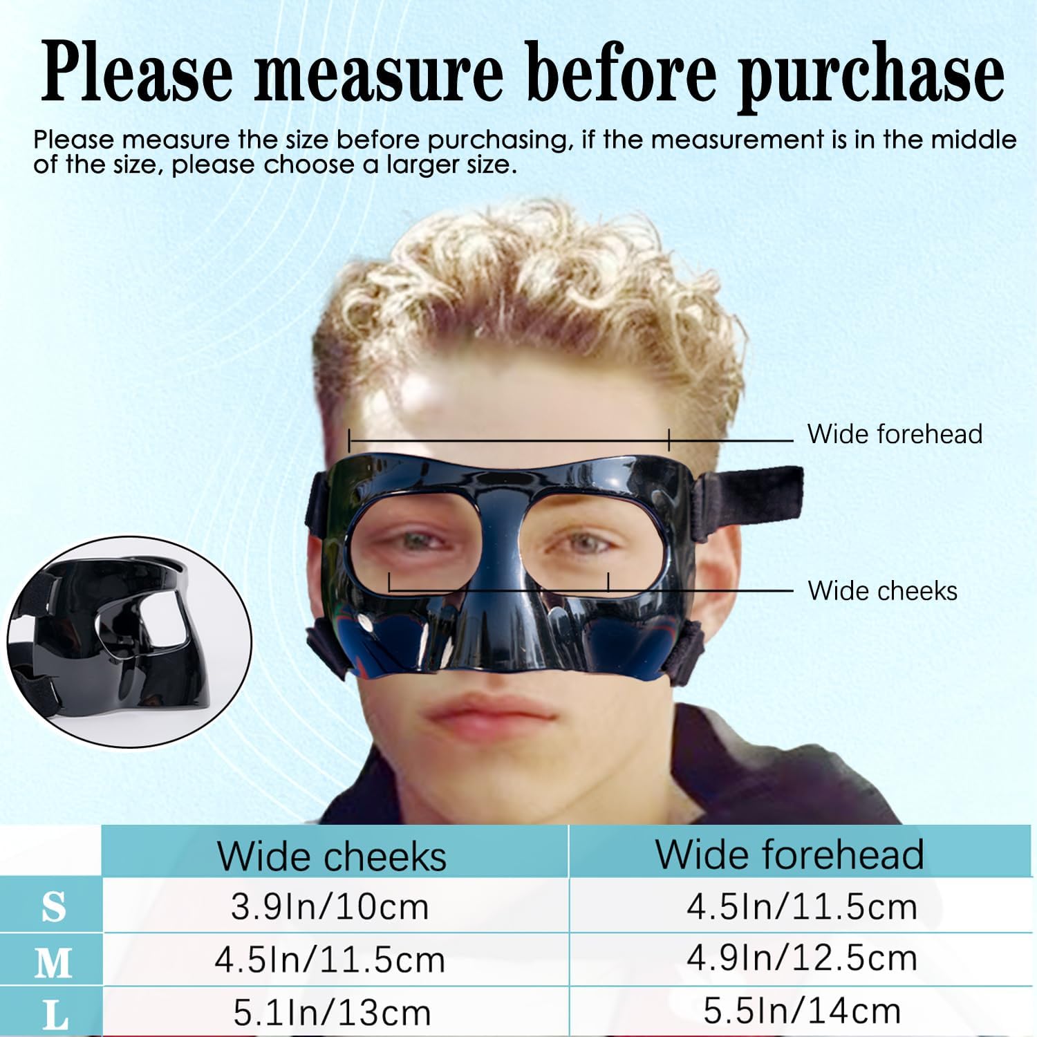 Nose Guard for Broken Nose Sports Face Shield Masks, Adjustable Nose Guard with Foam Padding for Baseball Softball Basketball Face Guards Men Women - Image 2