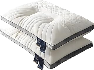Latex Pillow - Cooling Memory Foam Pillow Core Adjustable Cervical Support, Eco-Friendly Shredded Latex Bed Pillows for Side Sleepers & Adults