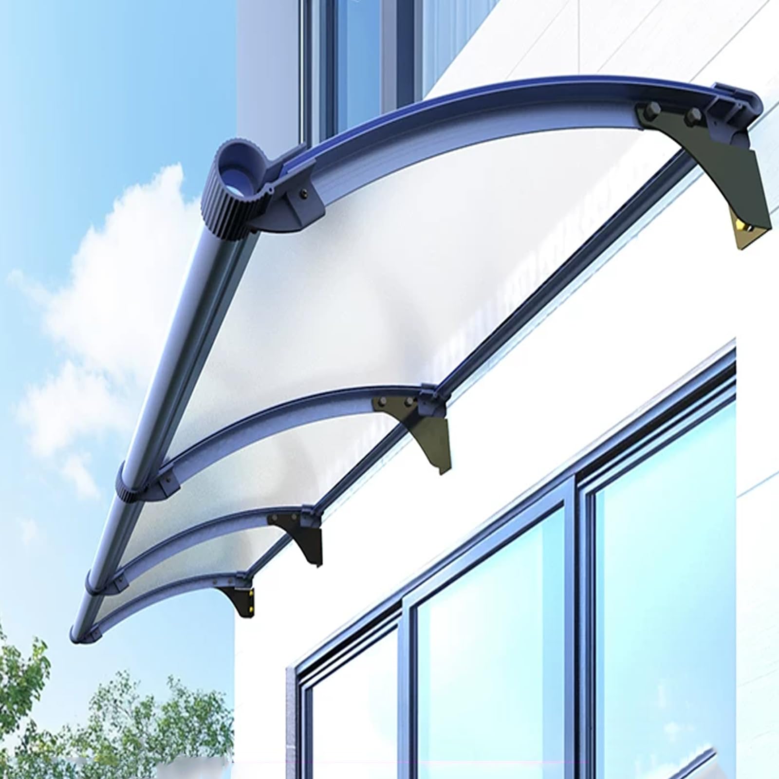 Vordach Überdachung,Geräuschlose Markise Aus Aluminiumlegierung,Sonnenschutz Für Balkon Und Hof Mit Großem Wasserbehälter,Regenschutz Unter 