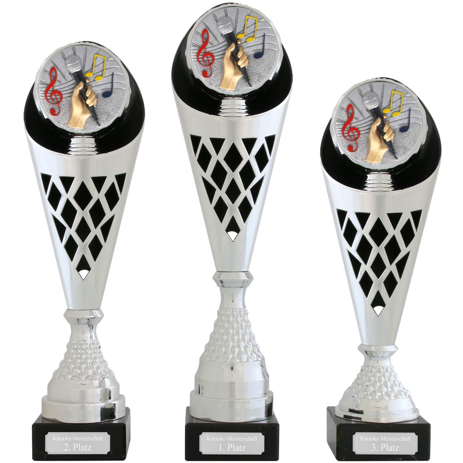 Pokal Singen Gesang Serie VERDUN Trophäe silber groß mit Gravur