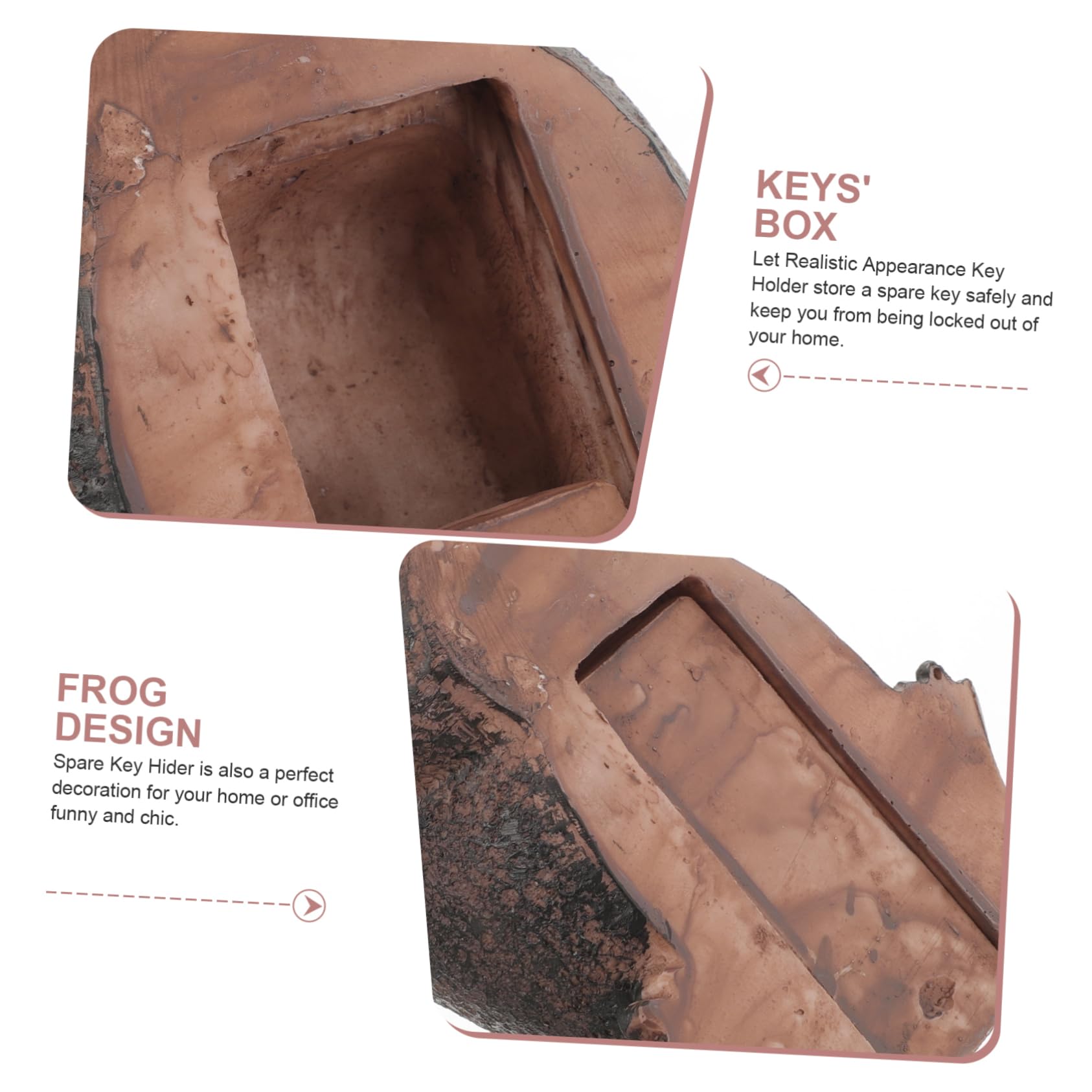 POPETPOP Lot De 2 Boîtes De Rangement pour Clés Dextérieur Fausse Apparence Résistantes Aux Intempéries Idéales pour Le Jardin