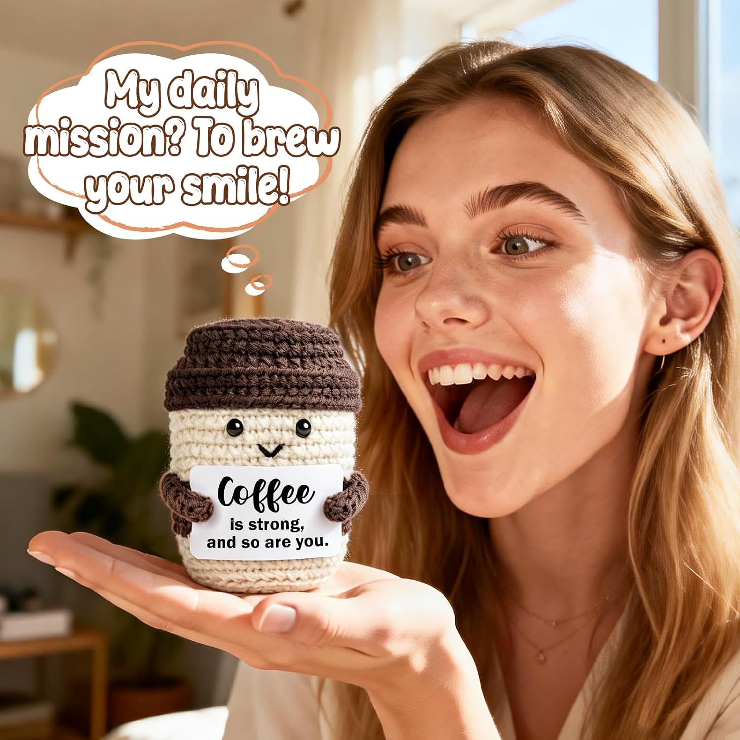 Inspirational Motivational Home Decor Gifts for Women Men Coworker Friends Coffee lover Birthday Easter Basket Emotional Positive Support Mug Cup for Her Him Coffee is Strong and so Are You - Image 2