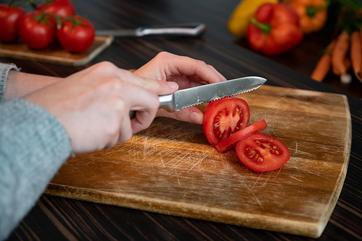 ALPINA Kitchen Knife Set - Stainless Steel, 24.5cm, 2-Piece