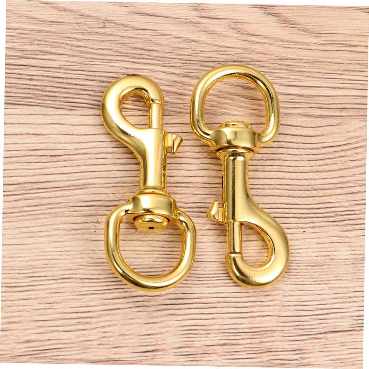 6pcs Pet Collar Spring Hooks with Swivel Joint Traction Rope Accessories for Dogs and Cats Pet Supplies Golden Color