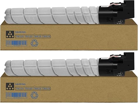 High Yield TN628 TN626 Black Toner Cartridge Replacement for TN626K TN628K | TN628 Toners Compatible with Konica Minolta Bizhub C250i C251i C300i C301i C360i C361i C450i C451i C550i Printers2-Pack