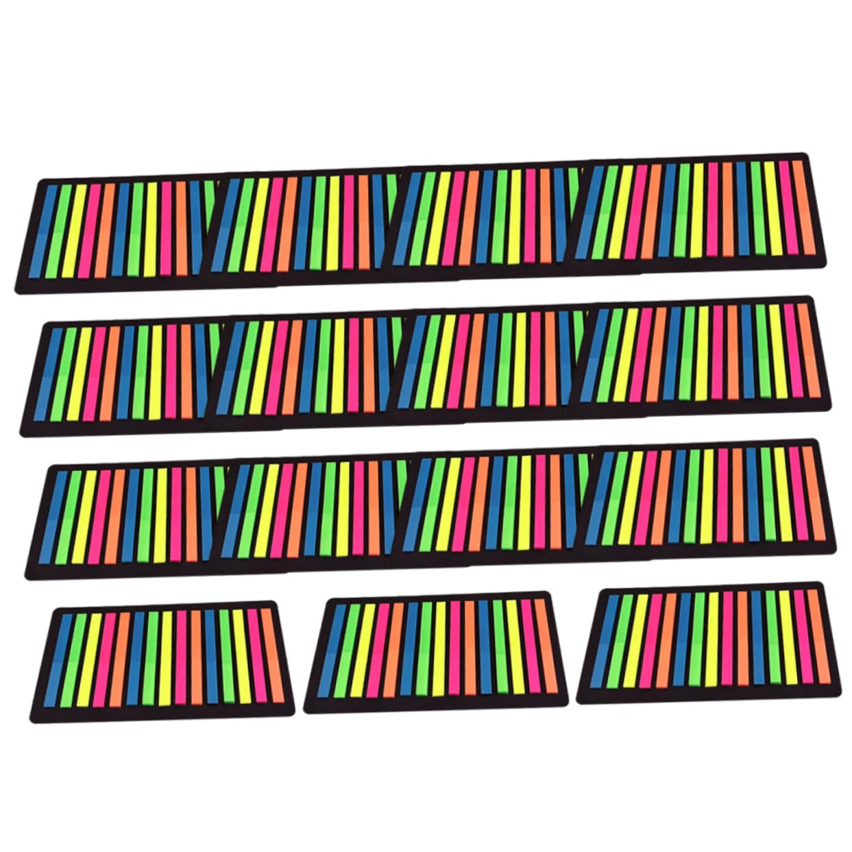 ARTIBETTER 3 Set 3 Set Di Segnalibri Adesivi Linguette Per Promemoria Strisce Pastello Trasparenti Riutilizzabili Evidenziatori Colorati Accessori Per L'Apprendimento 15 fogli*3