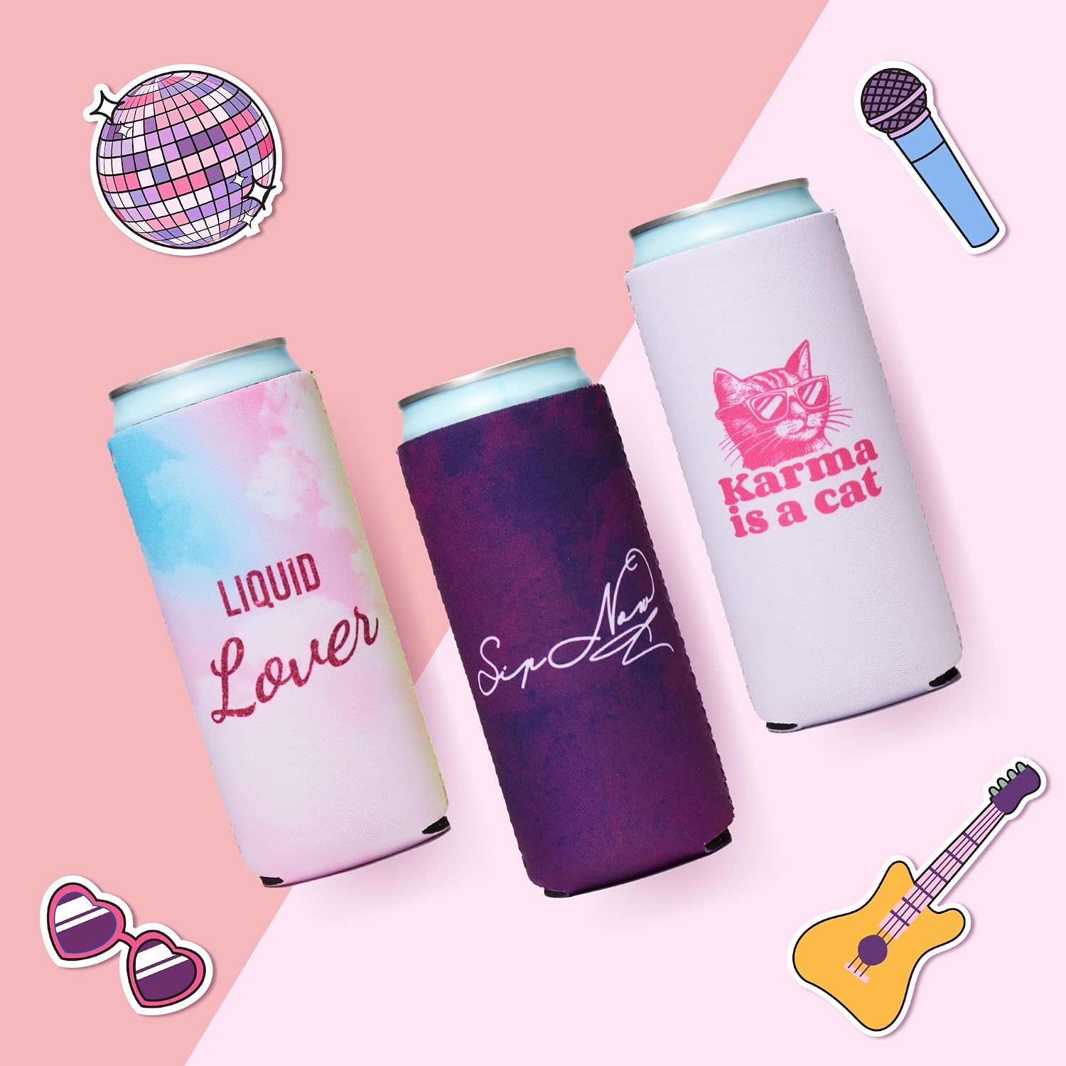 She Found her Lover Slim Can Cooler Set (10 pack) | Album Themed Party Can Sleeves | Bachelorette Party Can Coolers | Concert Party Can Coolers