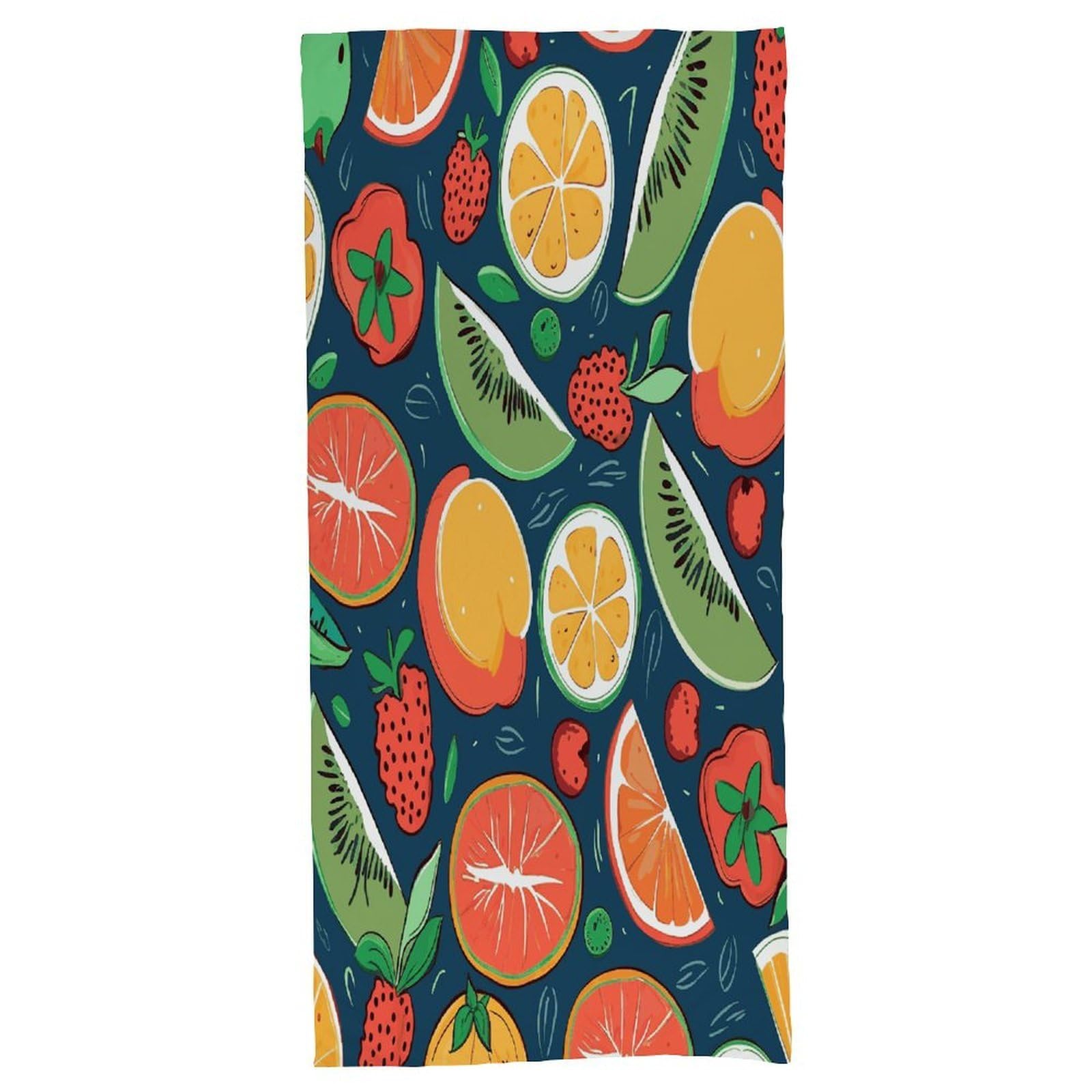 Fekiloot Men's Style Fruits Pattern Bath Towel Highly Absorbent,Beach Towels For Wo,Pool Towel Bathroom Essential For Beach,Gym,Travel, Camp