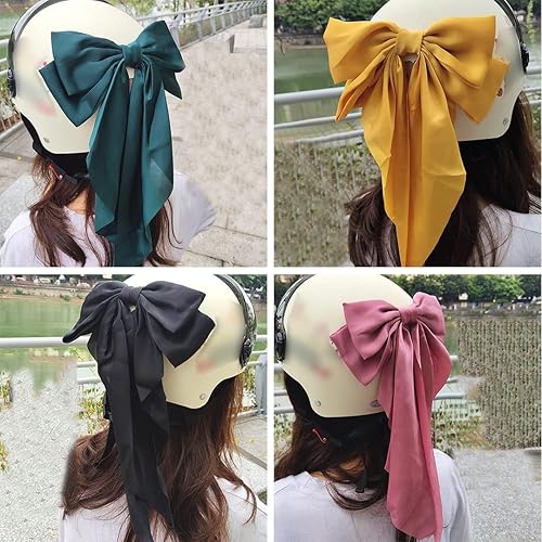 Miniatura 3 de Casco de esquí con lazos largos, accesorio de orejas con lazo grande, decoración de casco de motocicleta para bricolaje, casco de patinaje de Navidad